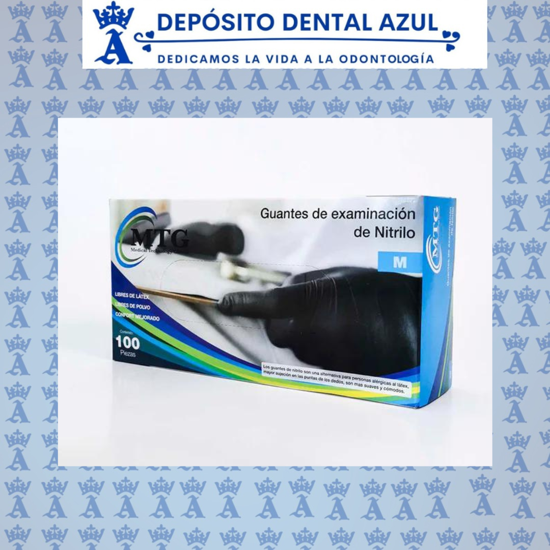 GUANTE NITRILO M NEGRO C/100 MTG