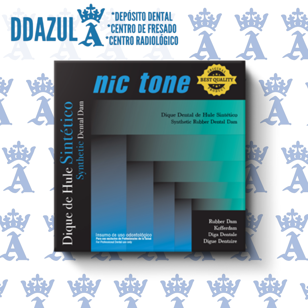 DIQUE DE HULE SINTETICO NO LATEX 6X6 MEDIO C/15 AZUL