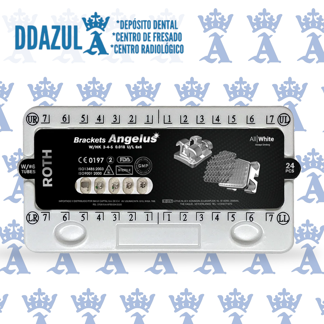 BRACKETS ANGELUS C/G345 MBT .022 ALL WHITE