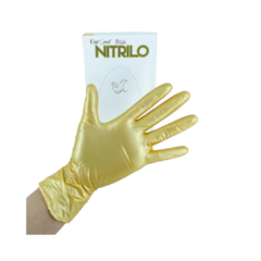 GUANTE UNISEAL NITRILO DORADO XCH METALICO