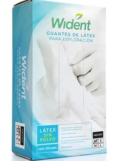 GUANTES LATEX S/POLVO XCH NEGRO WIDENT