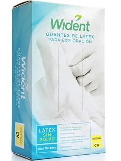 GUANTES LATEX S/POLVO CH NATURAL WIDENT