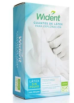 GUANTES LATEX S/POLVO CH VERDE WIDENT