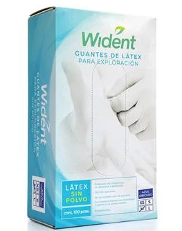 GUANTES LATEX S/POLVO M AZUL OSCURO WIDENT