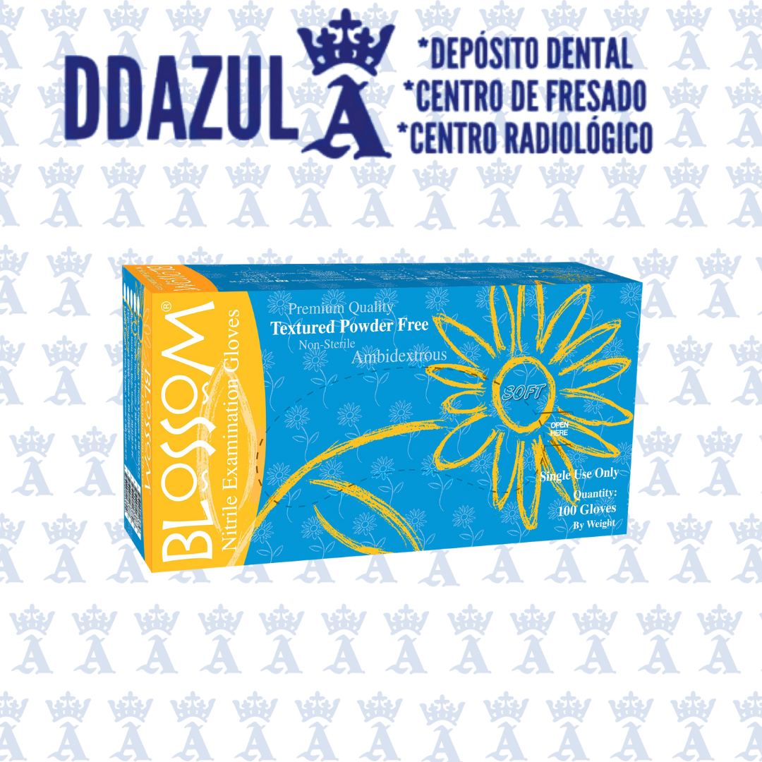 GUANTE NITRILO AZUL X CH BLOSSOM