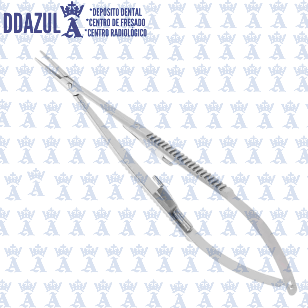 PORTA AGUJAS CASTROVIEJO RECTA 14 CMS LUNA