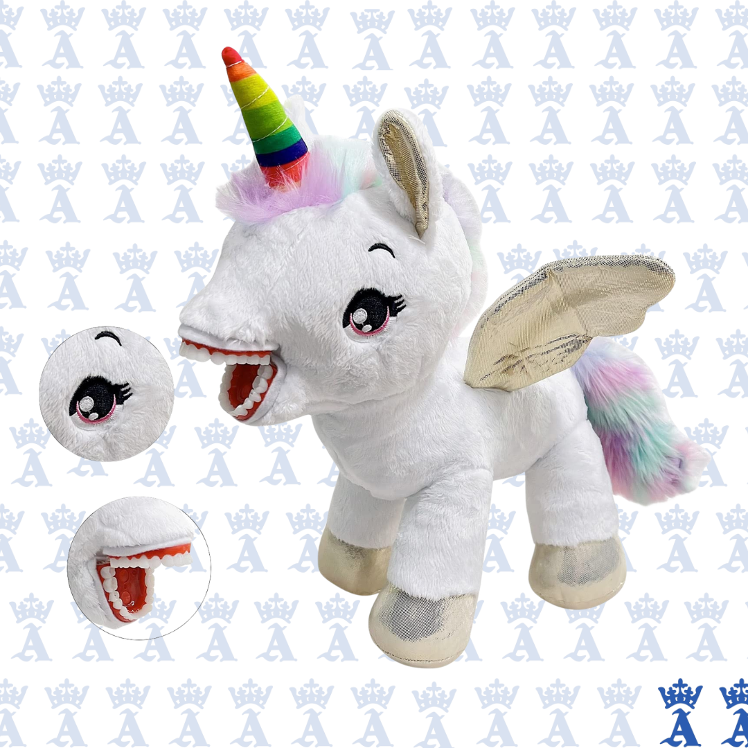 PELUCHE UNICORNIO DIDACTICO CON CEPILLO