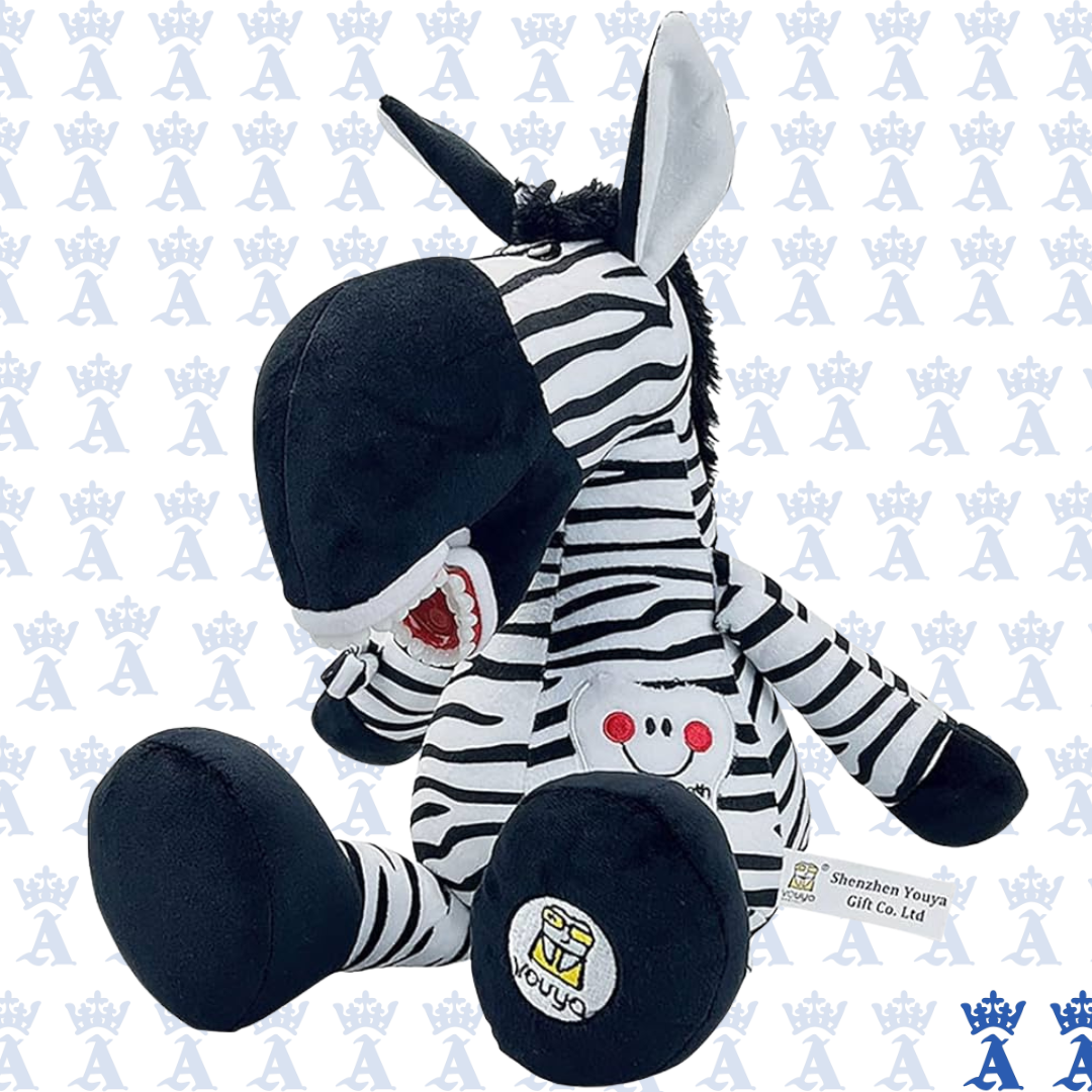PELUCHE ZEBRA DIDACTICO CON CEPILLO