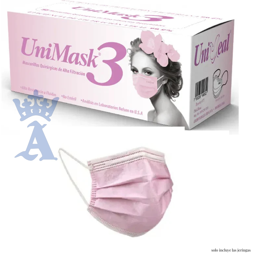 CUBREBOCA UNIMASK 3 ROSA PALIDO