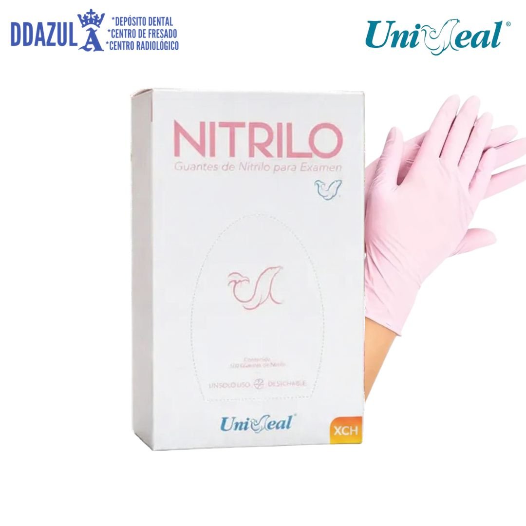 GUANTE UNISEAL NITRILO ROSA PALIDO XCH