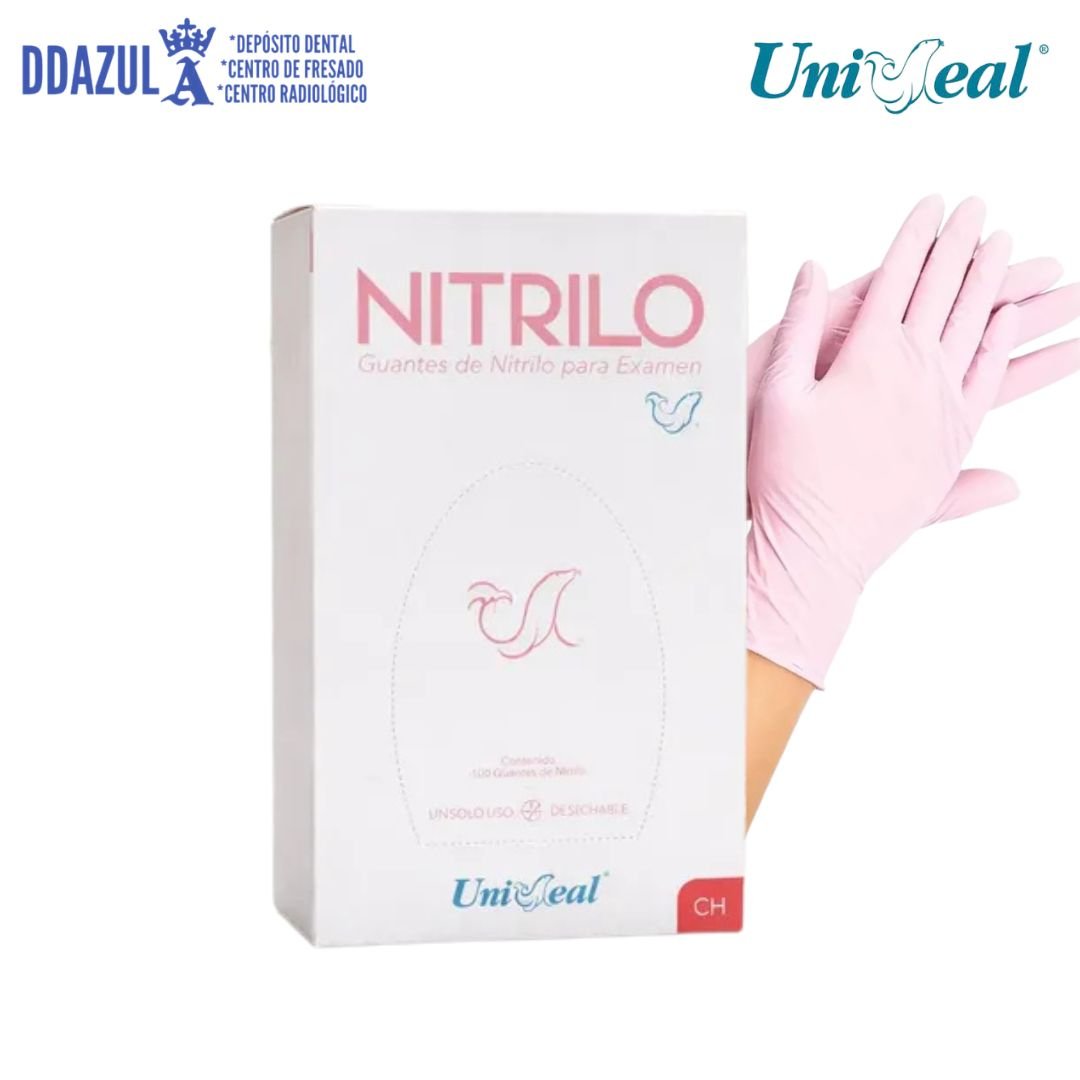 GUANTE UNISEAL NITRILO ROSA PALIDO CH